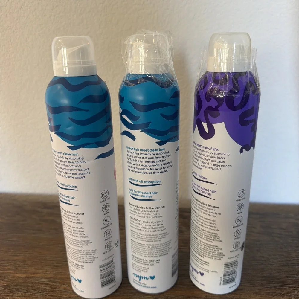 3 Not Your Mother's Dry Shampoo Variety  7 Oz Oil Absorbing Spray Beach Babe Joy